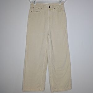 Urban Outfitters BDG Cream Corduroy High & Wide Casual Pant 28